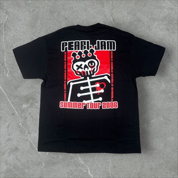 Pearl Jam Summer Tour 2006 Size XL Black VTG Y2K Band Short Sleeve T-Shirt - Picture 2 of 7